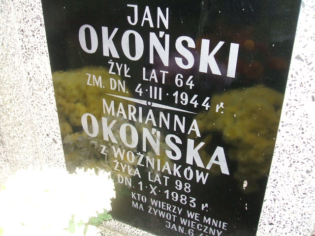 Jan Okoński Warszawa Ewangelicko-Reformowany - Grobonet - Wyszukiwarka osób pochowanych