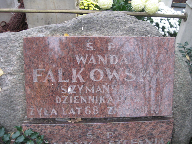 Wanda Falkowska Szymańska 1924 Warszawa Ewangelicko-Reformowany - Grobonet - Wyszukiwarka osób pochowanych