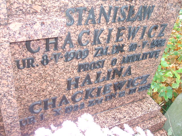 Stanisław Chackiewicz 1909 Warszawa Ewangelicko-Reformowany - Grobonet - Wyszukiwarka osób pochowanych